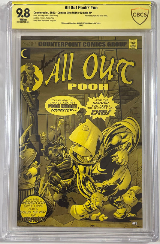 All Out Pooh Werewolf By Night #32 Moon Knight Gold signed AP8 9.8