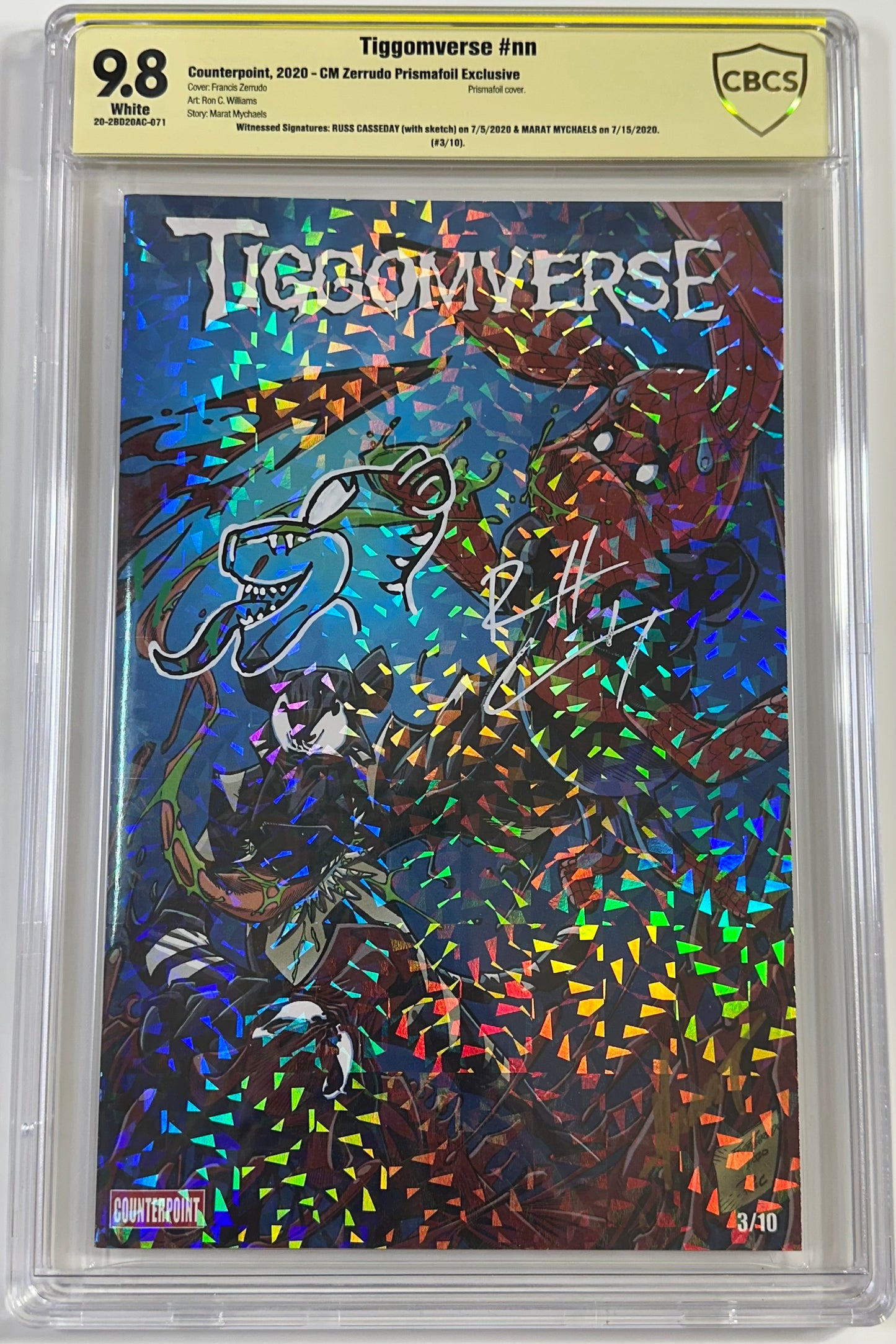 Tiggomverse Rare Prisim Foil with Sketch 9.8