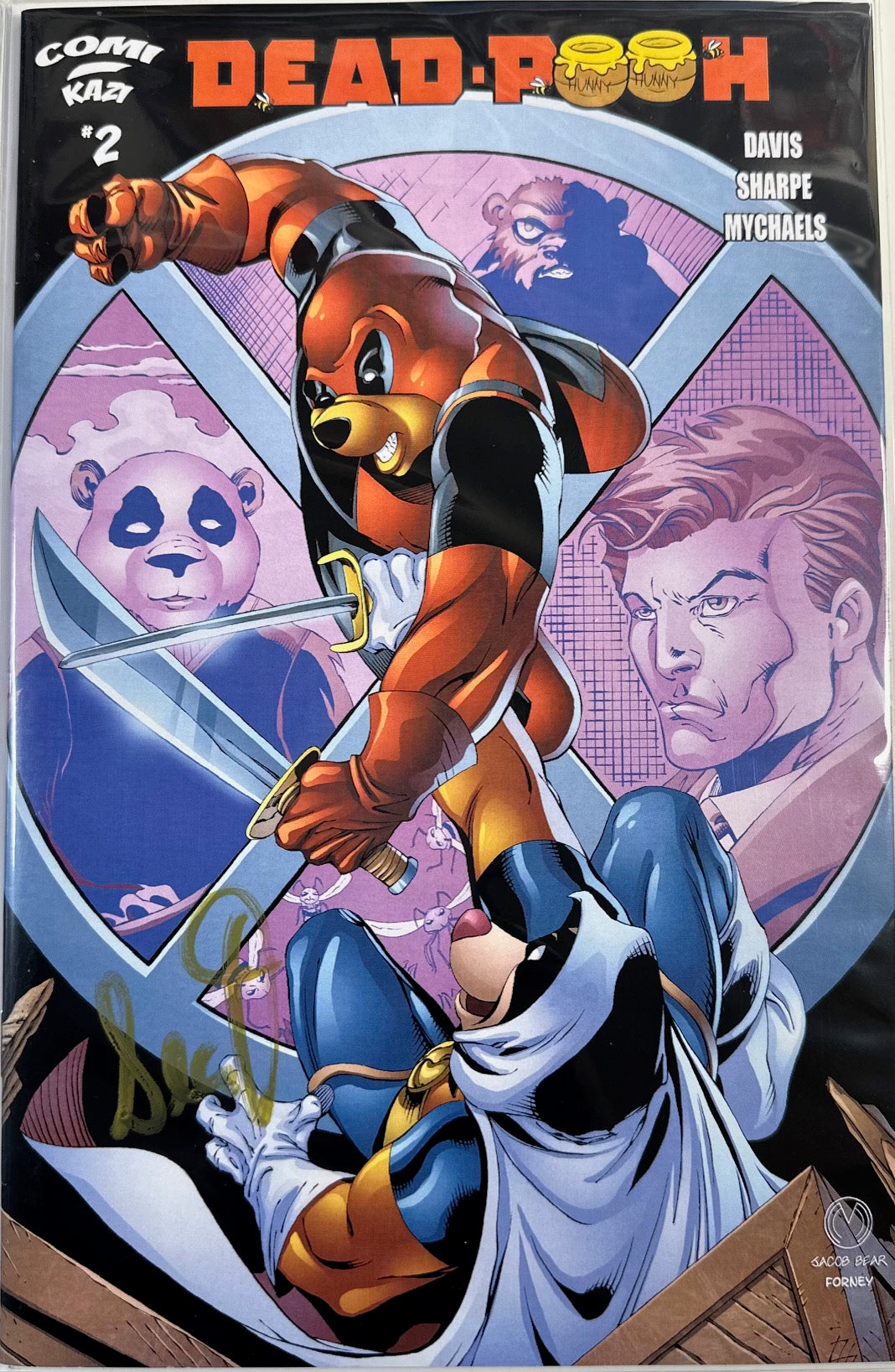 Dead Pooh Xforce #2 Signed by Sean Davis