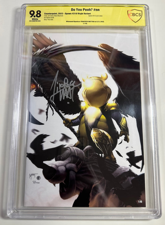 Do You Pooh Spawn #316 Homage Rare 1:10 Signed by Mattina 9.8